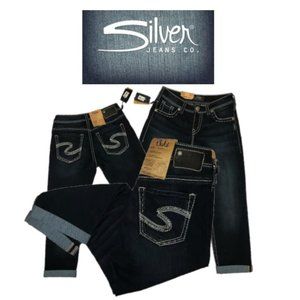 NWT Silver Jean Capri's Womens size 27